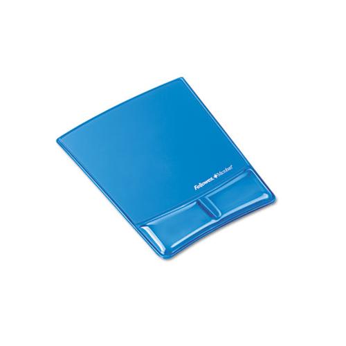 Gel Wrist Support W-attached Mouse Pad, Blue