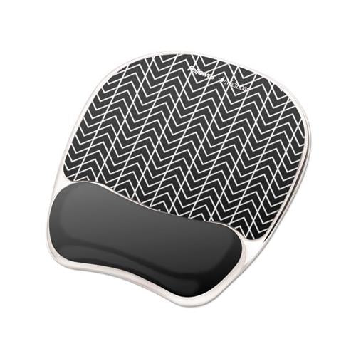 Photo Gel Wrist Rest With Microban, 7 7-8 X 9 1-4 X 7-8, Black-white