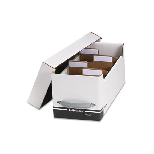 Corrugated Media File, Holds 125 Diskettes-35 Standard Cases, White-black