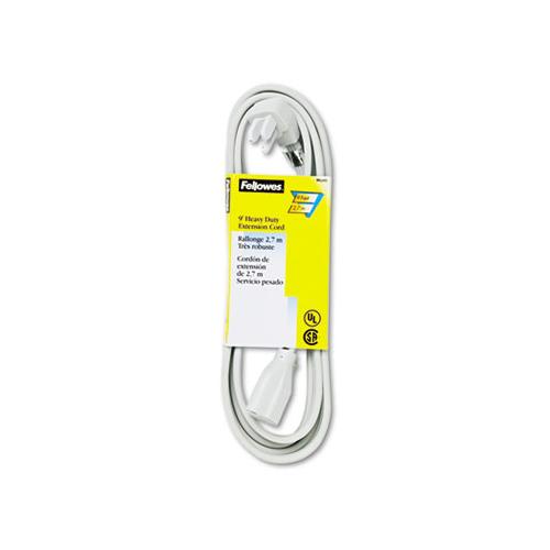 Indoor Heavy-duty Extension Cord, 3-prong Plug, 1-outlet, 9ft Length, Gray