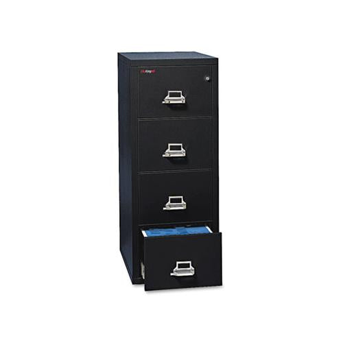 Four-drawer Vertical File, 17.75w X 31.56d X 52.75h, Ul 350° For Fire, Letter, Black