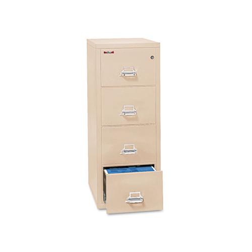 Four-drawer Vertical File, 17.75w X 31.56d X 52.75h, Ul 350° For Fire, Letter, Parchment