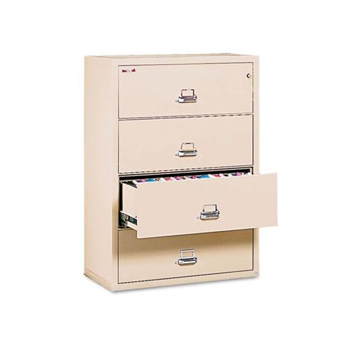 Four-drawer Lateral File, 37.5w X 22.13d X 52.75h, Letter-legal, Parchment