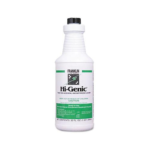 Hi-genic Non-acid Bowl & Bathroom Cleaner, 32oz Bottle, 12-carton