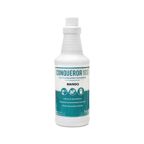 Conqueror 103 Odor Counteractant Concentrate, Mango, 32 Oz Bottle, 12-carton