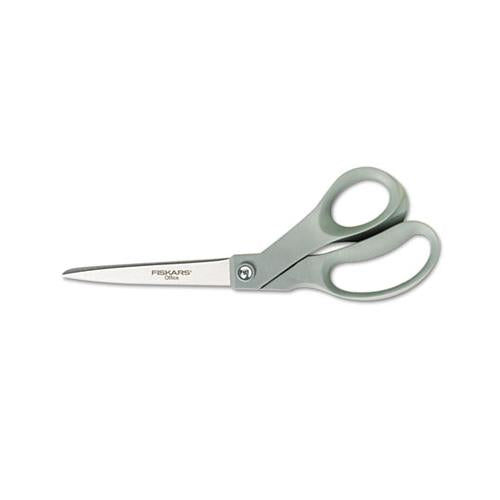 Contoured Performance Scissors, 8" Long, 3.5" Cut Length, Gray Offset Handle