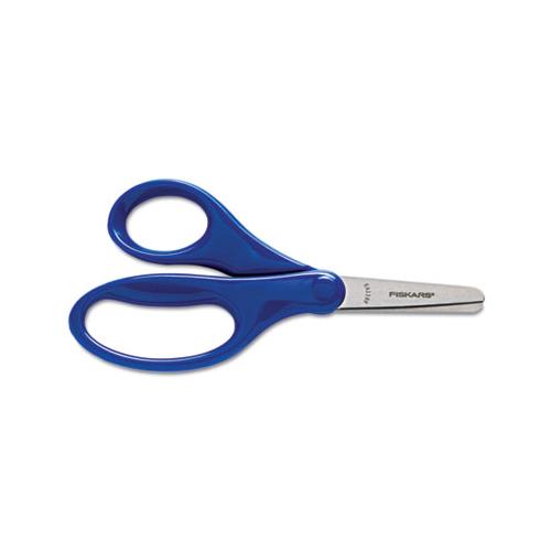 Kids-student Scissors, Rounded Tip, 5" Long, 1.75" Cut Length, Assorted Straight Handles