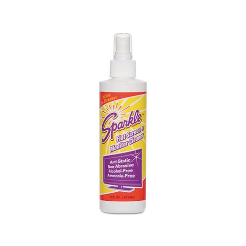 Flat Screen & Monitor Cleaner, Pleasant Scent, 8 Oz Bottle, 12-carton