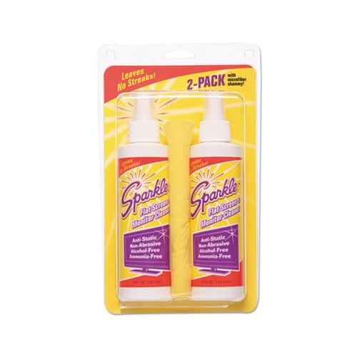 Flat Screen & Monitor Cleaner, Pleasant Scent, 8 Oz Bottle, 2-pack, 6-ctn