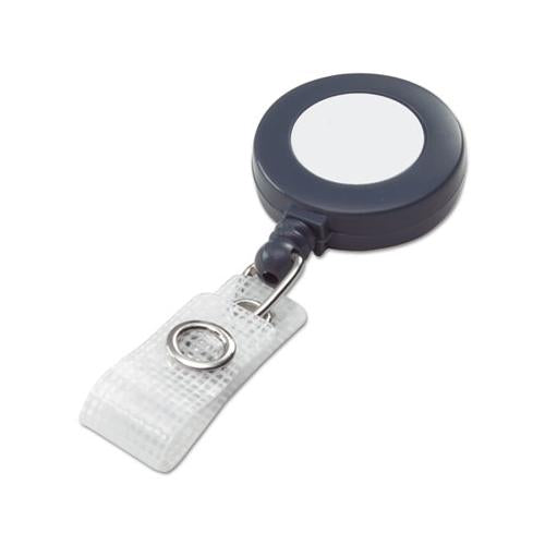Badgemates Plastic Retractable Name Badge Reel, 3 Ft Extension, Gray, 25-box