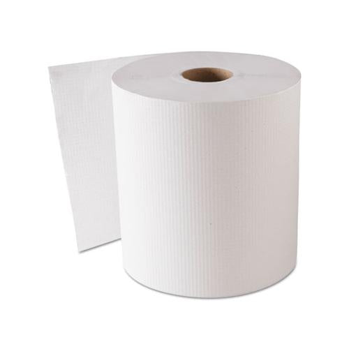 Hardwound Roll Towels, White, 8" X 800 Ft, 6 Rolls-carton