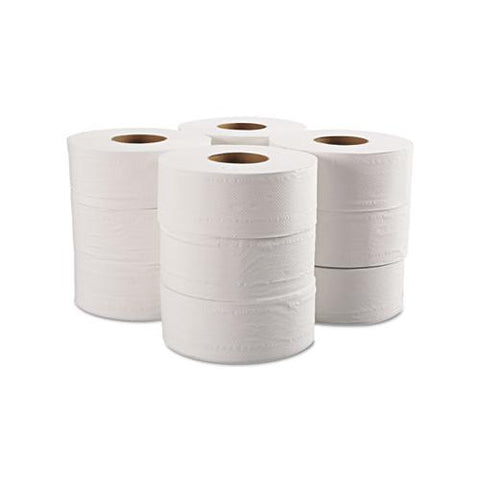 Jumbo Bathroom Tissue, Septic Safe, 2-ply, White, 650 Ft, 12 Roll-carton