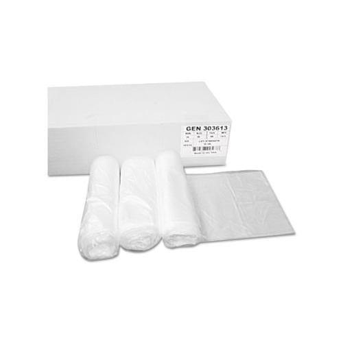 High Density Can Liners, 30 Gal, 10 Microns, 30" X 36", Natural, 500-carton