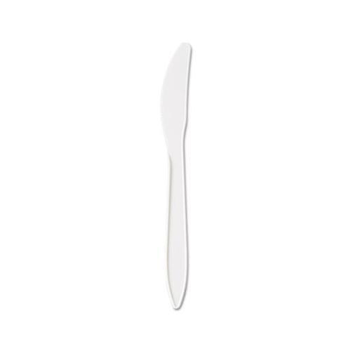 Medium-weight Cutlery, Knife, White, 1000-carton