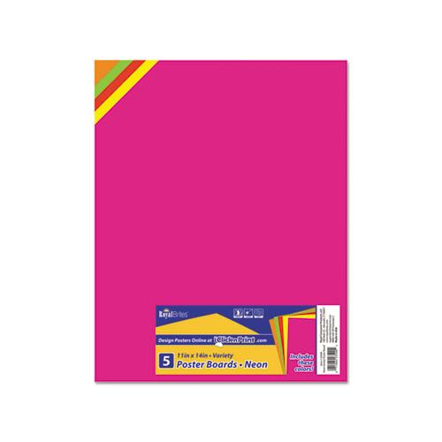Premium Coated Poster Board, 11 X 14, Assorted, 5-pack