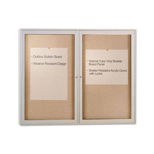 Enclosed Outdoor Bulletin Board, 48 X 36, Satin Finish