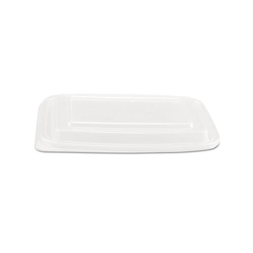Microwave Safe Container Lid, Plastic, Fits 24-32 Oz, Rectangular, Clear, 75-bag