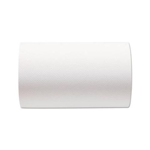 Hardwound Paper Towel Roll, Nonperforated, 9 X 400ft, White, 6 Rolls-carton