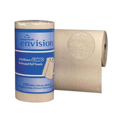 Pacific Blue Basic Perforated Paper Towel, 11 X 8 4-5, Brown, 250-roll, 12 Rl-ct