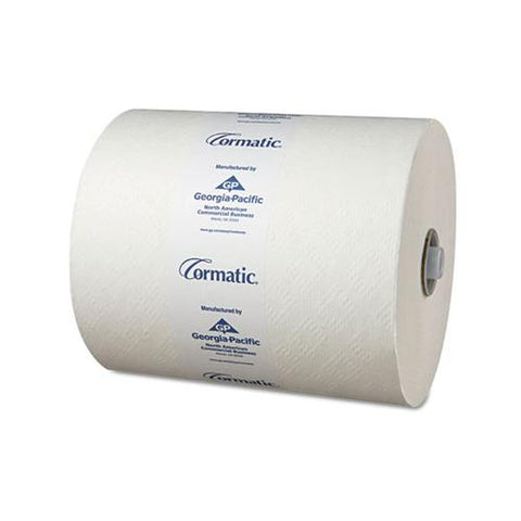 Hardwound Roll Towels, 8 1-4 X 700ft, White, 6 Rolls-carton