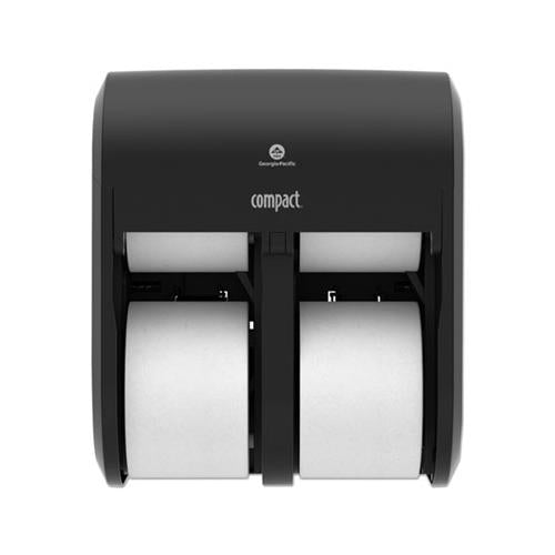 Compact Quad Vertical 4-roll Coreless Dispenser, 11.75 X 6.9 X 13.25, Black