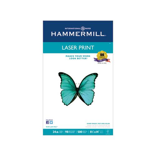 Premium Laser Print Paper, 98 Bright, 24lb, 8.5 X 14, White, 500-ream