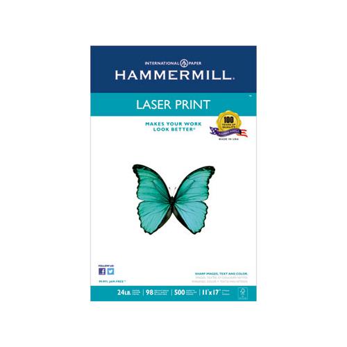 Premium Laser Print Paper, 98 Bright, 24lb, 11 X 17, White, 500-ream