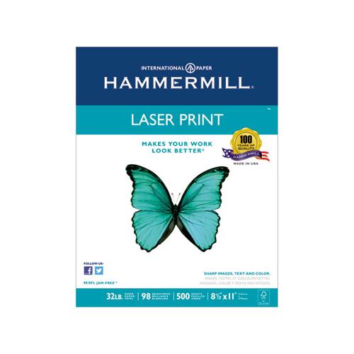 Premium Laser Print Paper, 98 Bright, 32lb, 8.5 X 11, White, 500-ream