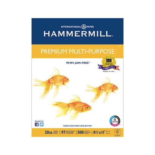 Premium Multipurpose Print Paper, 97 Bright, 20lb, 8.5 X 11, White, 500 Sheets-ream, 5 Reams-carton
