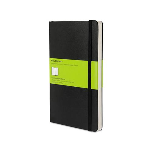 Hard Cover Notebook, Unruled, Black Cover, 8.25 X 5, 192 Sheets