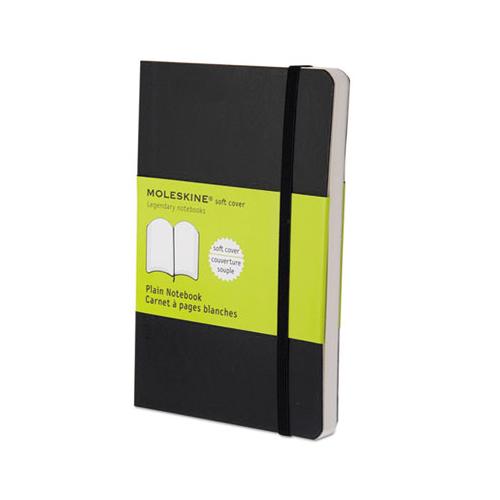 Classic Softcover Notebook, Unruled, Black Cover, 5.5 X 3.5, 192 Sheets