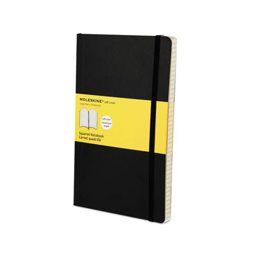 Classic Softcover Notebook, 1 Subject, Quadrille Rule, Black Cover, 8.25 X 5, 192 Sheets
