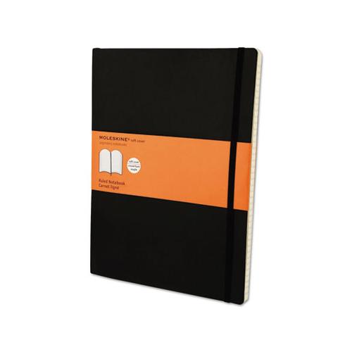 Classic Softcover Notebook, 1 Subject, Narrow Rule, Black Cover, 10 X 7.5, 192 Sheets