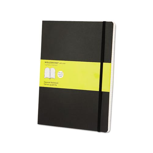 Classic Softcover Notebook, 1 Subject, Quadrille Rule, Black Cover, 10 X 7.5, 192 Sheets