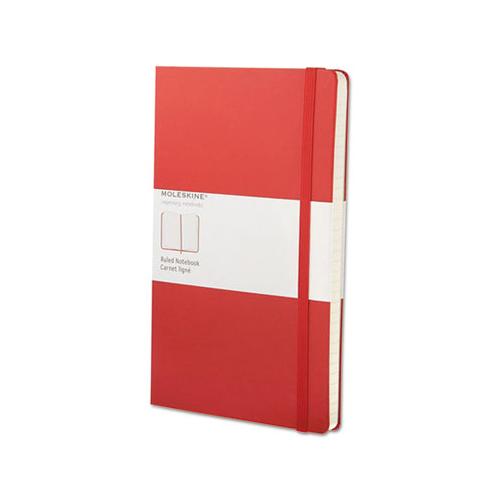 Classic Colored Hardcover Notebook, Narrow Rule, Red Cover, 8.25 X 5, 240 Sheets