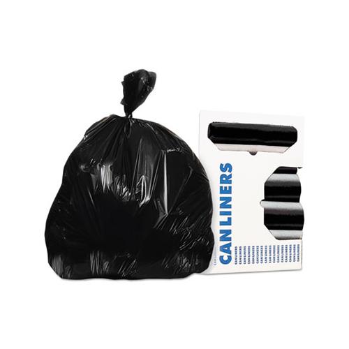 Linear Low Density Can Liners With Accufit Sizing, 44 Gal, 0.9 Mil, 37" X 50", Black, 100-carton