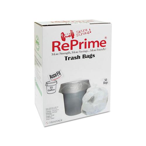 Linear Low Density Can Liners With Accufit Sizing, 55 Gal, 0.9 Mil, 40" X 53", Clear, 150-carton