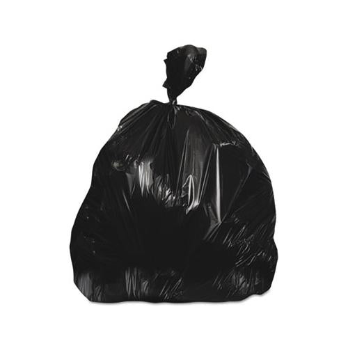 High-density Waste Can Liners, 60 Gal, 22 Microns, 38" X 60", Black, 150-carton