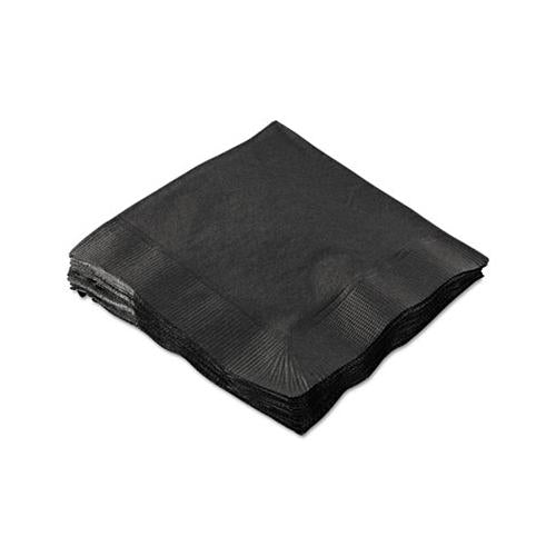 Beverage Napkins, 2-ply, 9 1-2 X 9 1-2, Black, 1000-carton