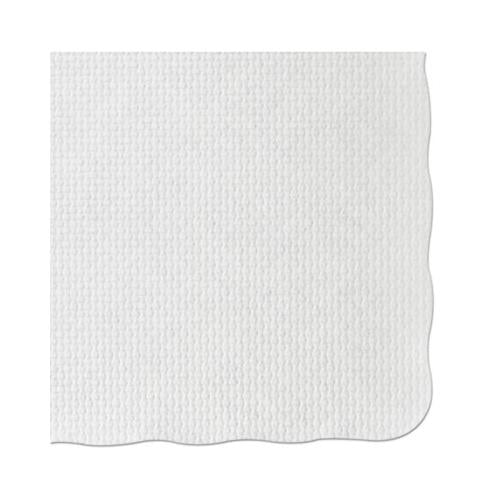 Knurl Embossed Scalloped Edge Placemats, 9.5 X 13.5, White, 1,000-carton