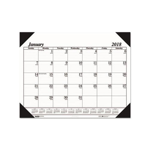 Recycled Workstation-size One-color Monthly Desk Pad Calendar, 18.5 X 13, 2021