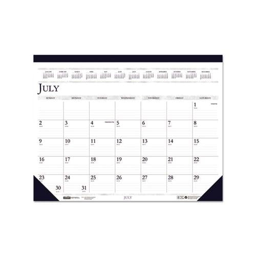 100% Recycled Academic Desk Pad Calendar, 14-month, 22 X 17, 2020-2021
