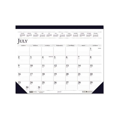 100% Recycled Academic Desk Pad Calendar, 14-month, 22 X 17, 2020-2021