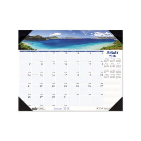 Recycled Coastlines Photographic Monthly Desk Pad Calendar, 18.5 X 13, 2021