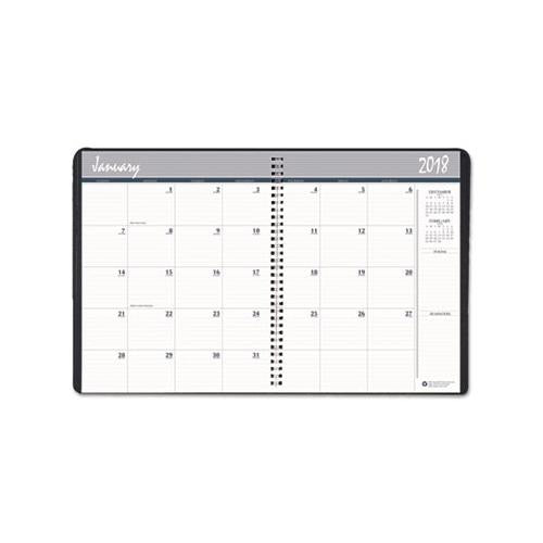 Recycled Ruled Monthly Planner, 14-month Dec.-jan., 8.75 X 6.88, Black, 2020-2022