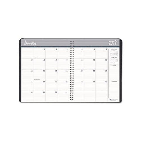 Recycled Ruled Monthly Planner, 14-month Dec.-jan., 8.75 X 6.88, Black, 2020-2022