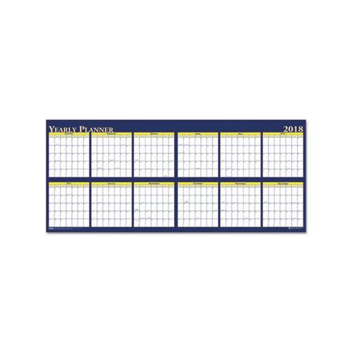 Recycled Reversible Yearly Wall Planner, 60 X 26, 2021