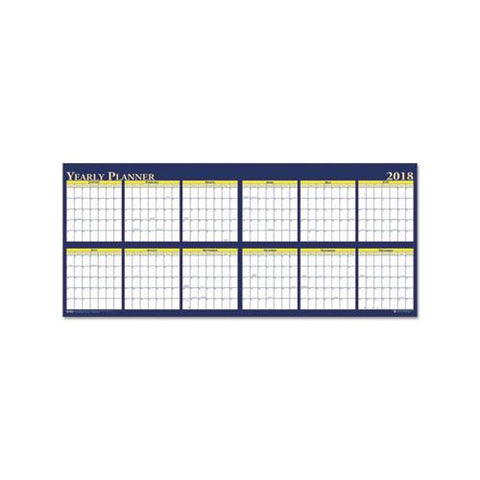 Recycled Reversible Yearly Wall Planner, 60 X 26, 2021