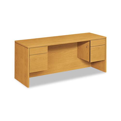 10500 Series Kneespace Credenza With 3-4-height Pedestals, 72w X 24d, Harvest