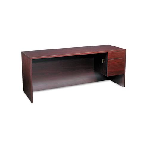 10500 Series 3-4-height Right Pedestal Credenza, 72w X 24d X 29.5h, Mahogany